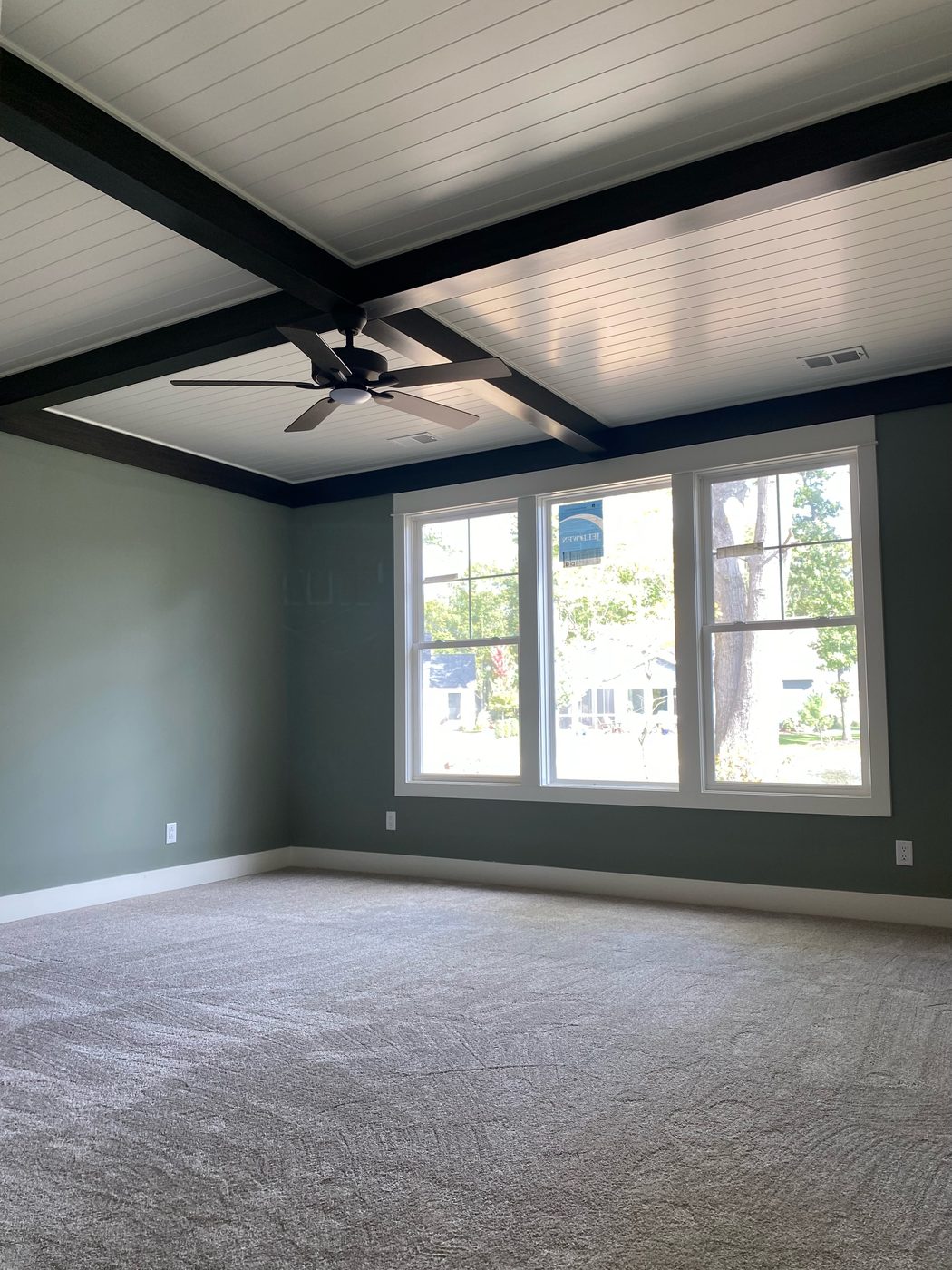 Coffered beam ceiling finish carpentry detail