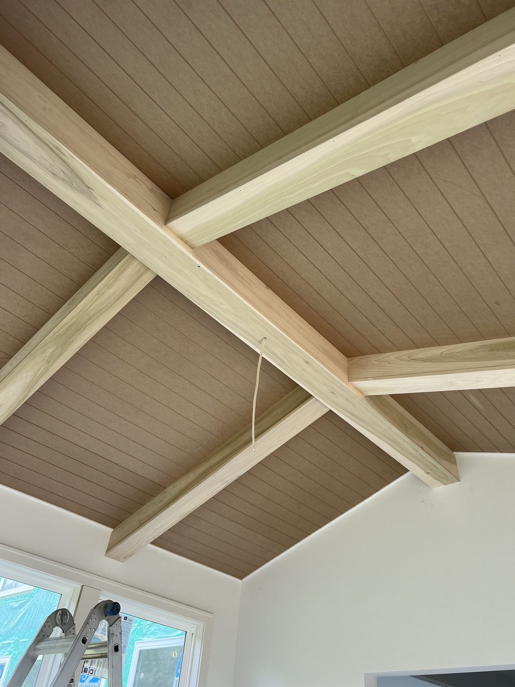 Timber truss and ceiling beam detail